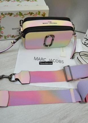 Женская сумка marc jacobs rainbow bag марк якобс разноцветная, клатч кросс боди, сумка через плечо3 фото