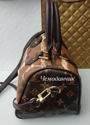 Жіноча шкіряна брендова сумка louis vuitton speedy луї віттон спіді барило, брендові жіночі сумки4 фото