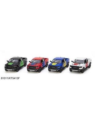 Модель пикап 5'' dodge ram 1500, металл, инерция, 4 цвета, kt5413fw