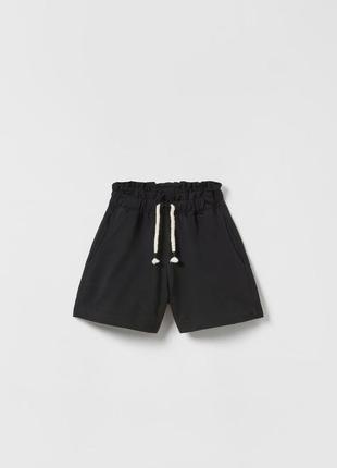 Шорты zara эластичные с контрасными завязками р.6-7 лет1 фото