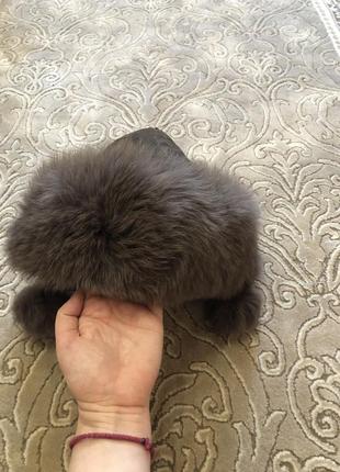 Шапка татарка с натурального меха кожа