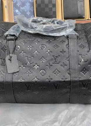 Дорожная сумка louis vuitton monogramm луи виттон монограмм черная, сумки дорожные луи витон, сумка с принтом1 фото