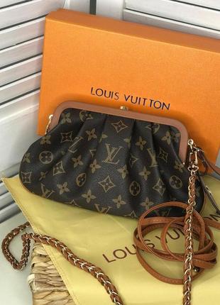 Женская брендовая сумка louis vuitton луи виттон monogram два ремешки, сумка через плечо, кросс боди