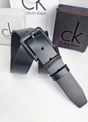 Шкіряний ремінь calvin klein кельвін кляйн 4 см, ремені з логотипом, брендові ремені, ремінь чоловічий5 фото