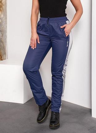 Жіночі зимові штани з плащової тканини на флісі зі світловідбиваючими єелементами