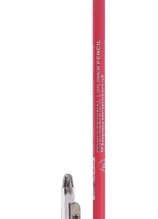Олівець для губ triumph №5 червоний з точилкою дерев'яний magenta1 фото