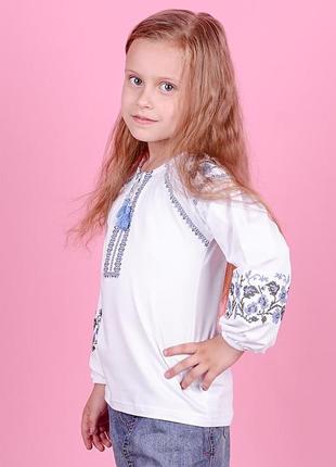 Вышиванка с длинным рукавом для девочек белая

92-164р2 фото