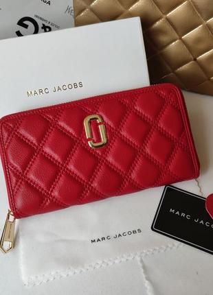 Женский кожаный кошелек marc jacobs марк джейкобс в расцветках, брендовые кошельки, кошелек на молнии