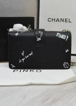 Жіноча шкіряна сумка pinko пінко чорна велика, брендова сумка, брендові сумки pinko, модні сумки4 фото