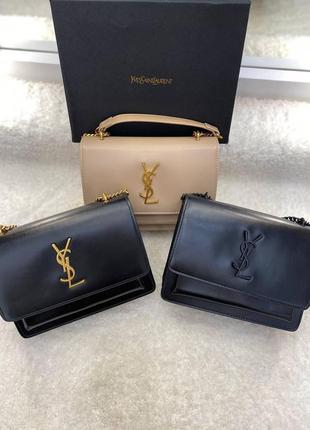 Женская кожаная сумка yves saint laurent  ив сент лоран, кросс боди, брендовые сумки, жіночі сумки