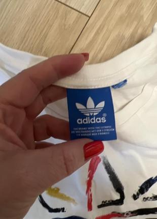 Футболка майка adidas оригинал бренд женская классная стильная белая с логотипом4 фото