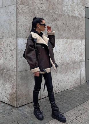 Дублянка дубленка zara дубльонка зара курточка косуха куртка xs l