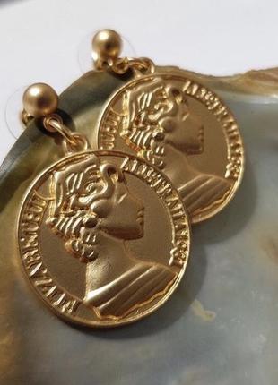 Серьги монетки