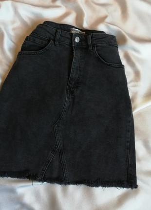 Джинсова спідниця джинсовая юбка розмір: 36/s/44 tally weijl