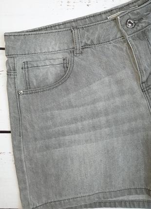 1+1=3 фирменные короткие джинсовые серые шорты pimkie, размер 44 - 463 фото