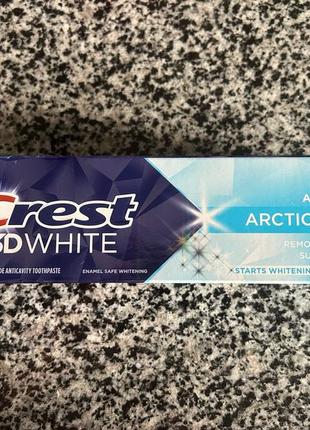 Відбілююча зубна паста crest 3d white arctic fresh. оригінал2 фото