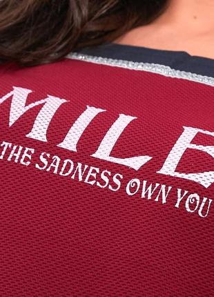 Женский трикотажный повседневный костюм спортивного стиля smile6 фото
