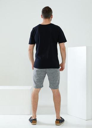 Мужские серые спортивные шорты из плотного трикотажа, tailer5 фото
