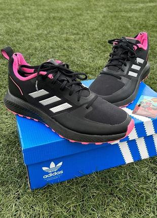 Жіночі трекінгові кросівки для бігу adidas runfalcon 2.0 tr black pink