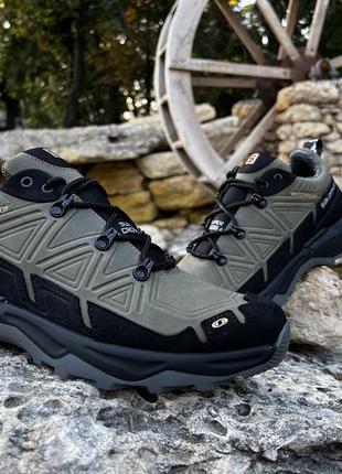 Мужские кожаные кроссовки salomon ranger olive3 фото