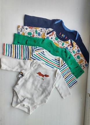 Набор бодиков на мальчика 0-3 мес