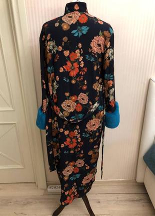 Новый шикарный кардиган с меховыми рукавами, limited edition как zara тренч