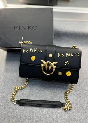 Женская сумка pinko no pinko no party love bag пинко черная, брендовая сумка, брендовые сумки pinko, клатч