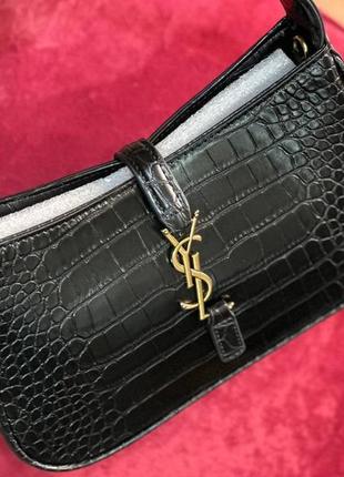 Женская сумка yves saint laurent ив сент лоран черная, сумка с одной ручкой3 фото
