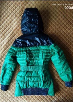 Куртка на пизню осень,зима, на размер 44-46,плечи 42 см, длина рукава 65, длина 75 см. Возможно носить с поясом, можна без.4 фото