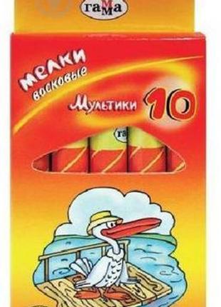 Крейда кольорова воскова "гамма"  10кол 261002 "мультики" 11мм, шт