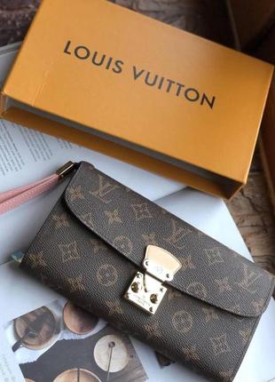 Женский кожаный кошелек louis vuitton луи виттон, брендовые кошельки, гаманець жіночий шкірний, луи витон, 405