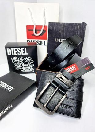 Кожаный ремень diesel дизель 4 см, ремни с логотипом, брендовые ремни, ремень мужской3 фото