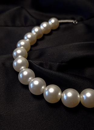 Чокер жемчуга натуральные перламутр ожерелье подвеска минимализм5 фото