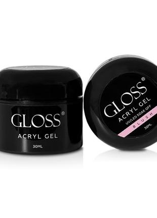 Акрил-гель gloss blush (рожевий) в баночці, 30 мл1 фото