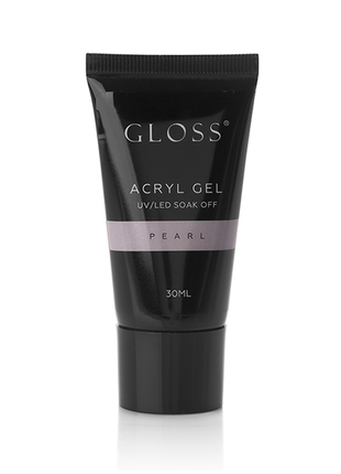 Акрил-гель gloss pearl (перлинний) в тюбику, 30 мл