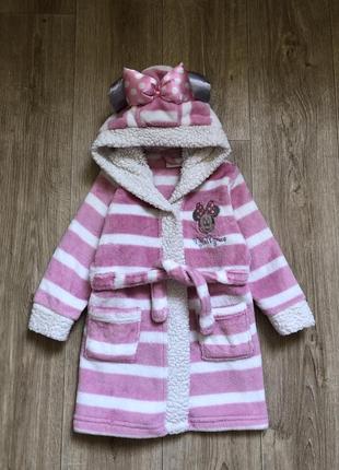 Халат халатик махровый disney минни маус микки маус 12-18 мес