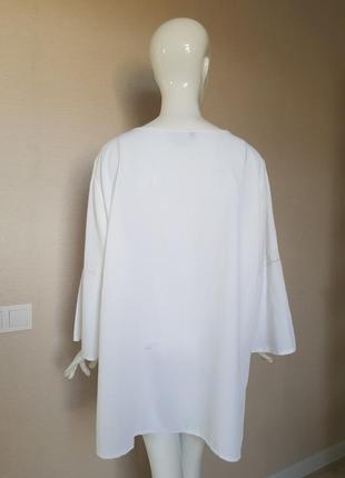 Белая блуза большой размер батал fabiani6 фото