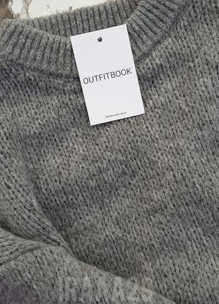 Модный женский серый свитер oversize2 фото