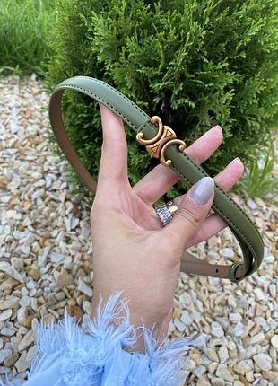 Ремень пояс женский кожаный в стиле celine / ремінь пояс жіночий в стилі celine