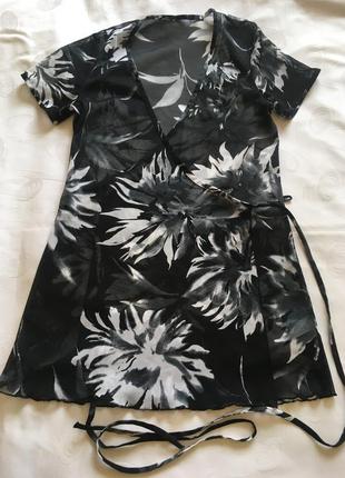 Блузка-накидка сітка на запах