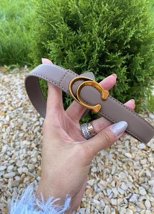 Ремень пояс женский кожаный в стиле coach / ремень пояс женский кожаный в стиле coach