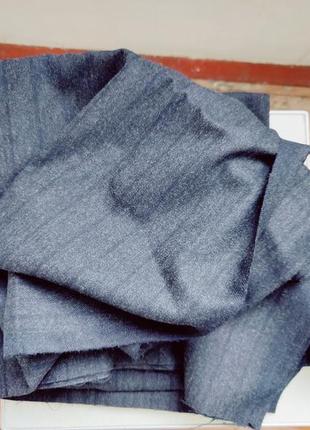 Сіра в смужку ділова тканина, для піджаків, штанів, для спідниць ділового стилю5 фото