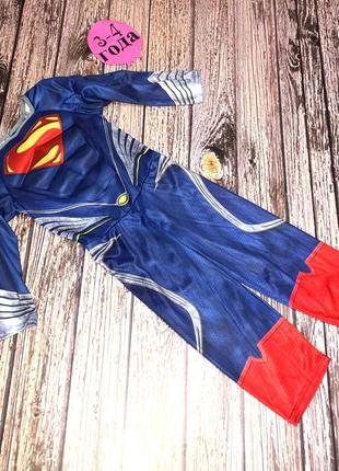 Новогодний костюм супермен для мальчика 3-4 года. 98-104 см