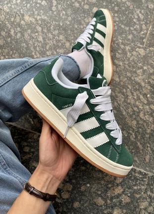 Кроссовки adidas campus 00s dark green/cloud white