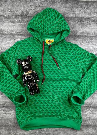 Чоловіча худі gucci зелена / толстовки популярних брендів чоловічі