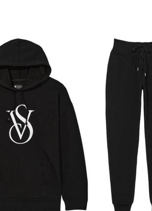 Victoria's secret cotton fleece hoodie & cotton fleece lace-up jogger2 фото