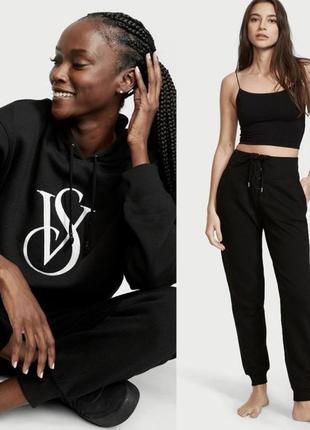 Victoria's secret cotton fleece hoodie & cotton fleece lace-up jogger1 фото