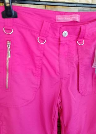 Теплі спортивні лижні штани яскраво малинового кольору фуксія верх плащівка жниварка...