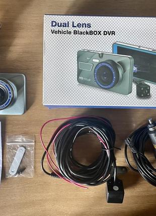 Автомобільний відеореєструвач dual lens vehicle blackbox dvr2 фото