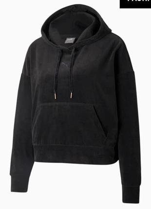 Бархатное серое худи велюровое худи бархатное худи мягкое худи puma White плюшевое худи2 фото